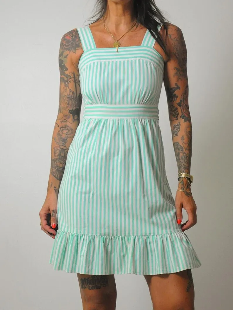 1980's Lanz Striped Sundress