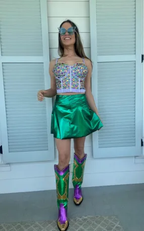 Adult Metallic Skort
