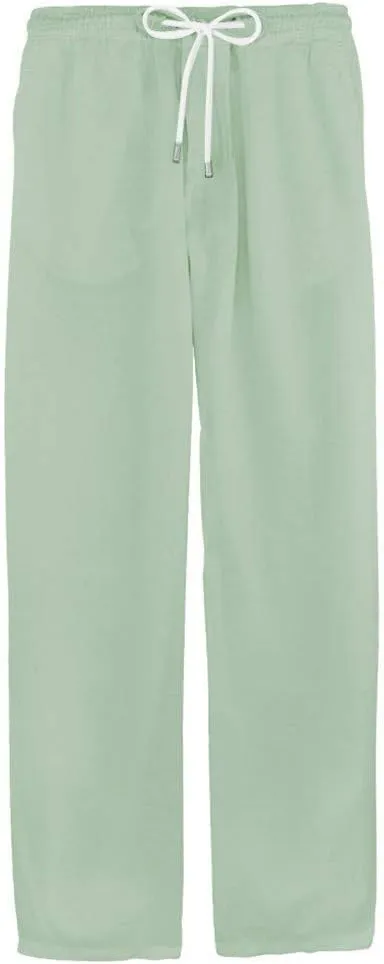 Akklian Mens Linen Drawstring Pants Elastic Waist Lightweight Trouser Casual Loose Summer Beach Yoga Pant Soft Comfy Trouser