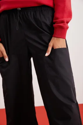 ANNELISE WOMEN'S WATERPROOK PARASUTE FABRIC WAVE AND PACHING RELAXED BLACK Pants