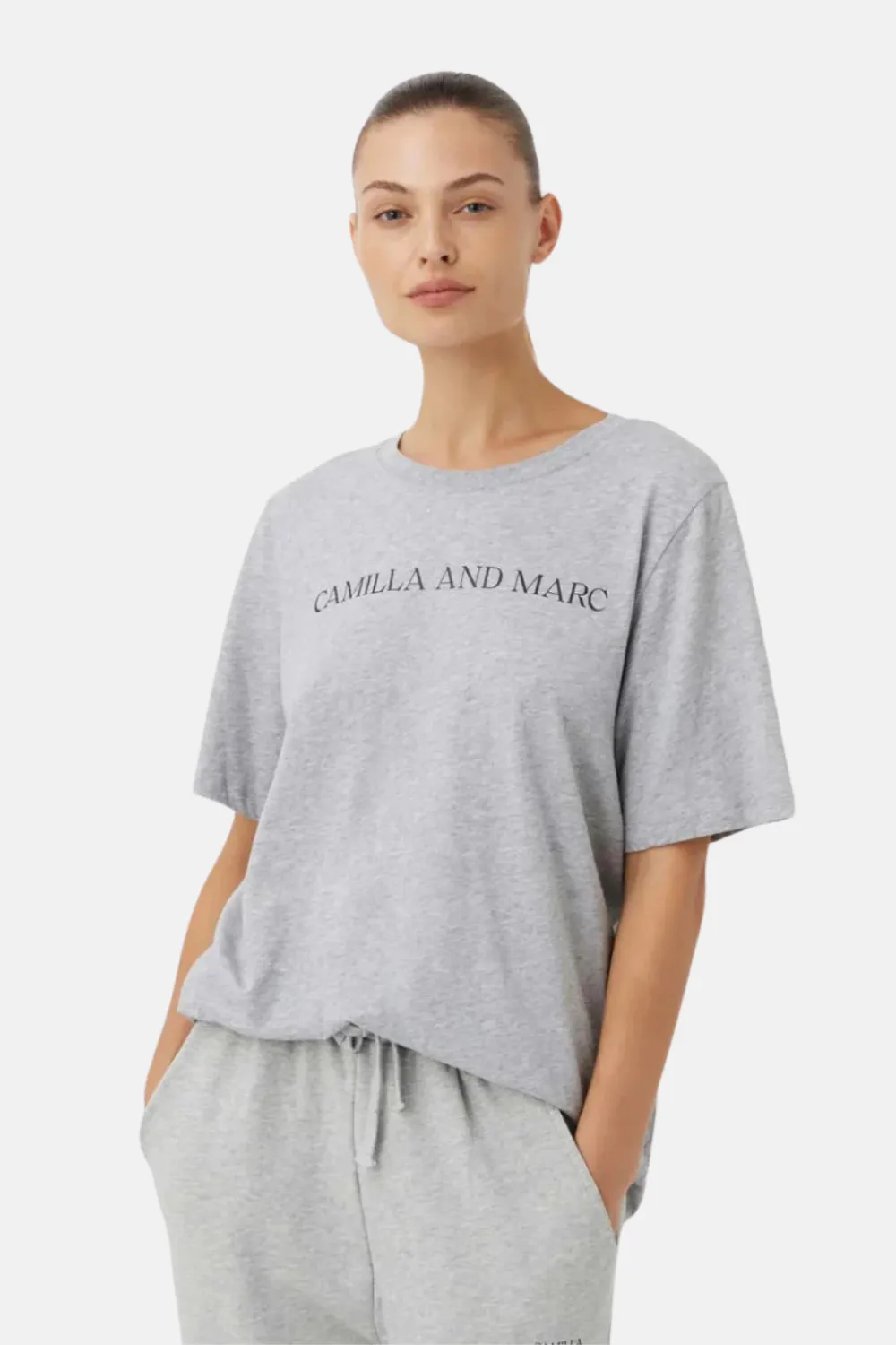 Asher Tee | Grey Marle/Black