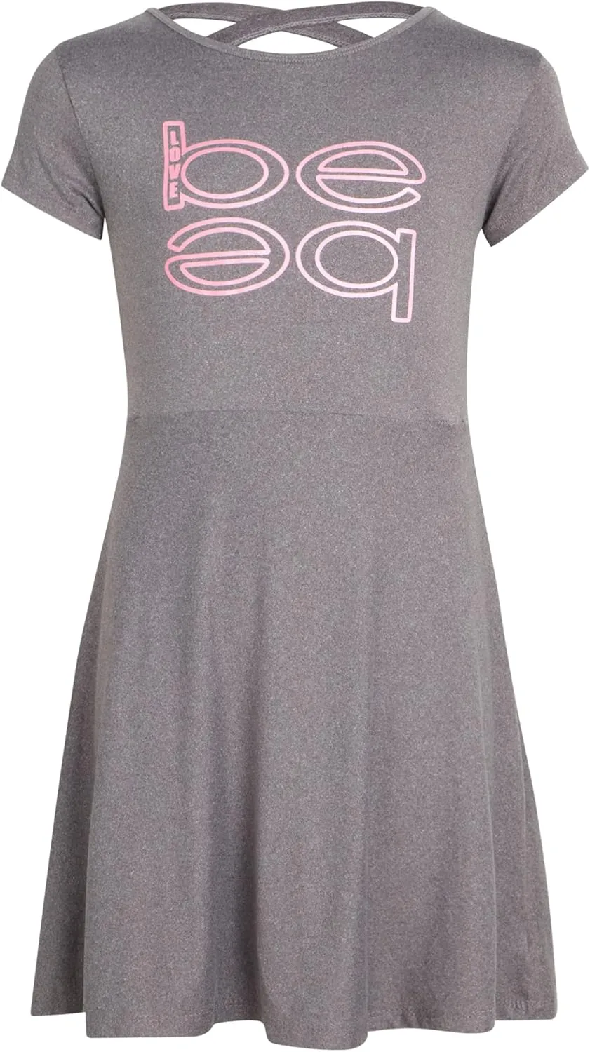 bebe Girls' Dress - 2 Pack Super Soft Casual Dress (7-16)