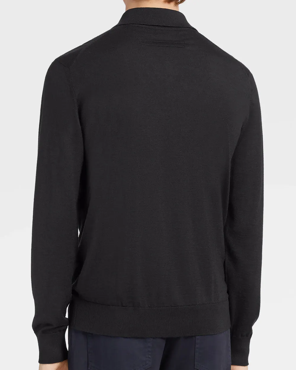 Black Casheta Light Long Sleeve Polo