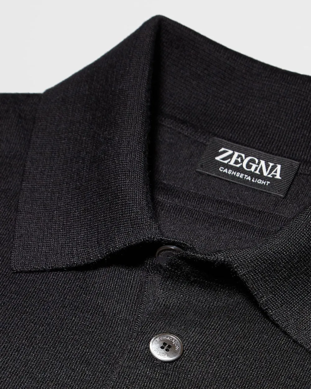 Black Casheta Light Long Sleeve Polo