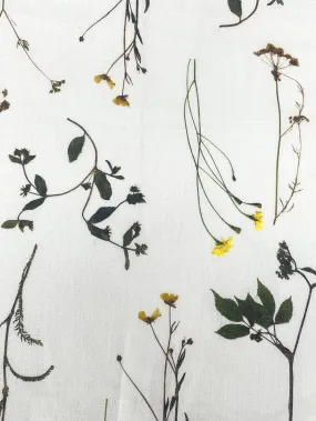 Bloom Plant Garden Handkerchief Light Weight 100% Linen Fabric By The Yard/CL1106