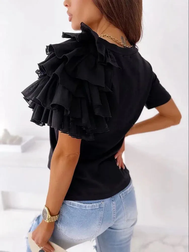 Cassidy Ruffle Women's Tee