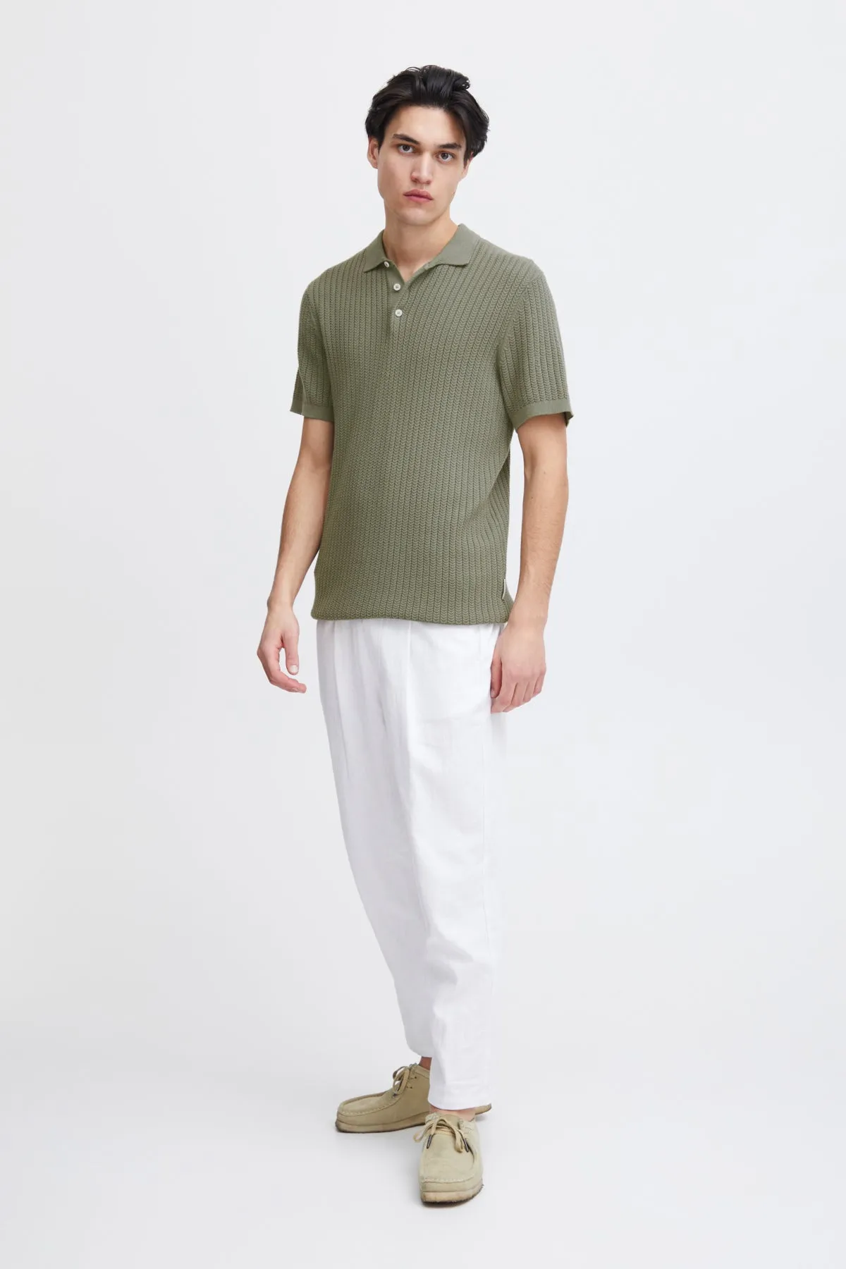 Casual Friday Karl - Strik polo med struktur