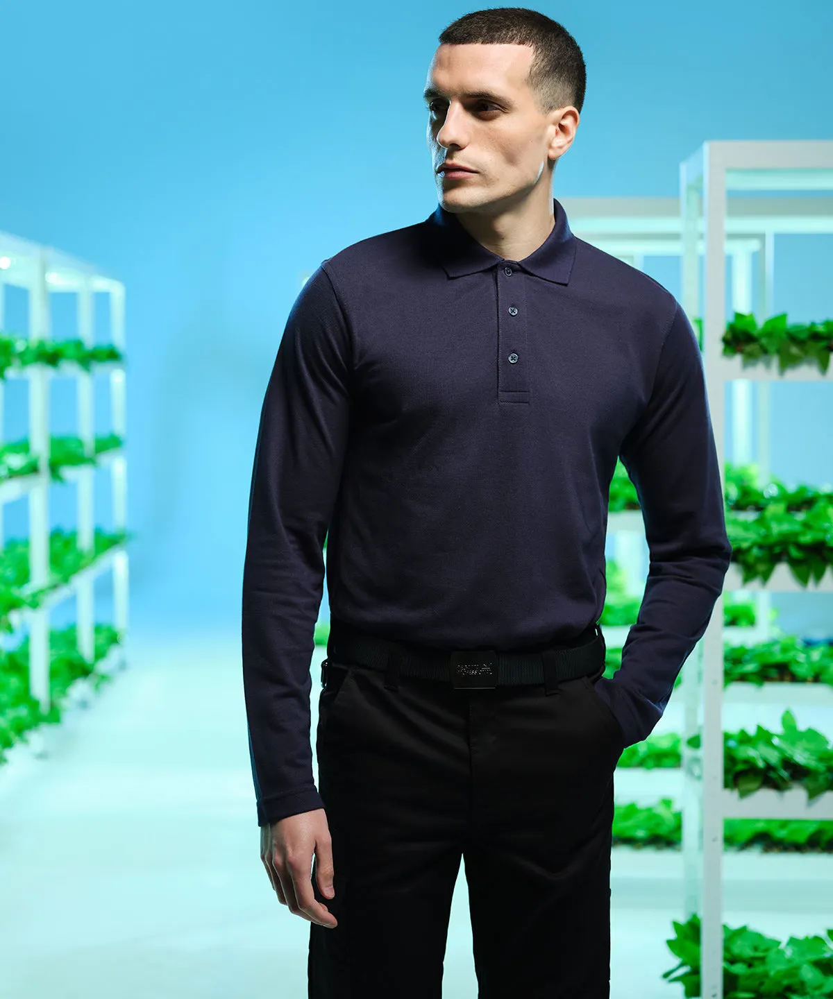 Classic Red - Pro 65/35 long sleeve polo