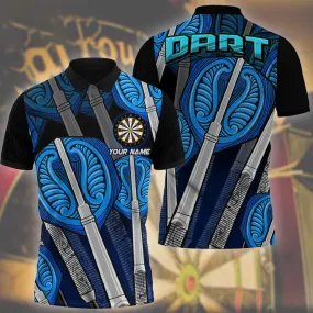 Custom Name Dart All Print Pattern Polo Shirt, Gift for Him Her, Best Dart Ever