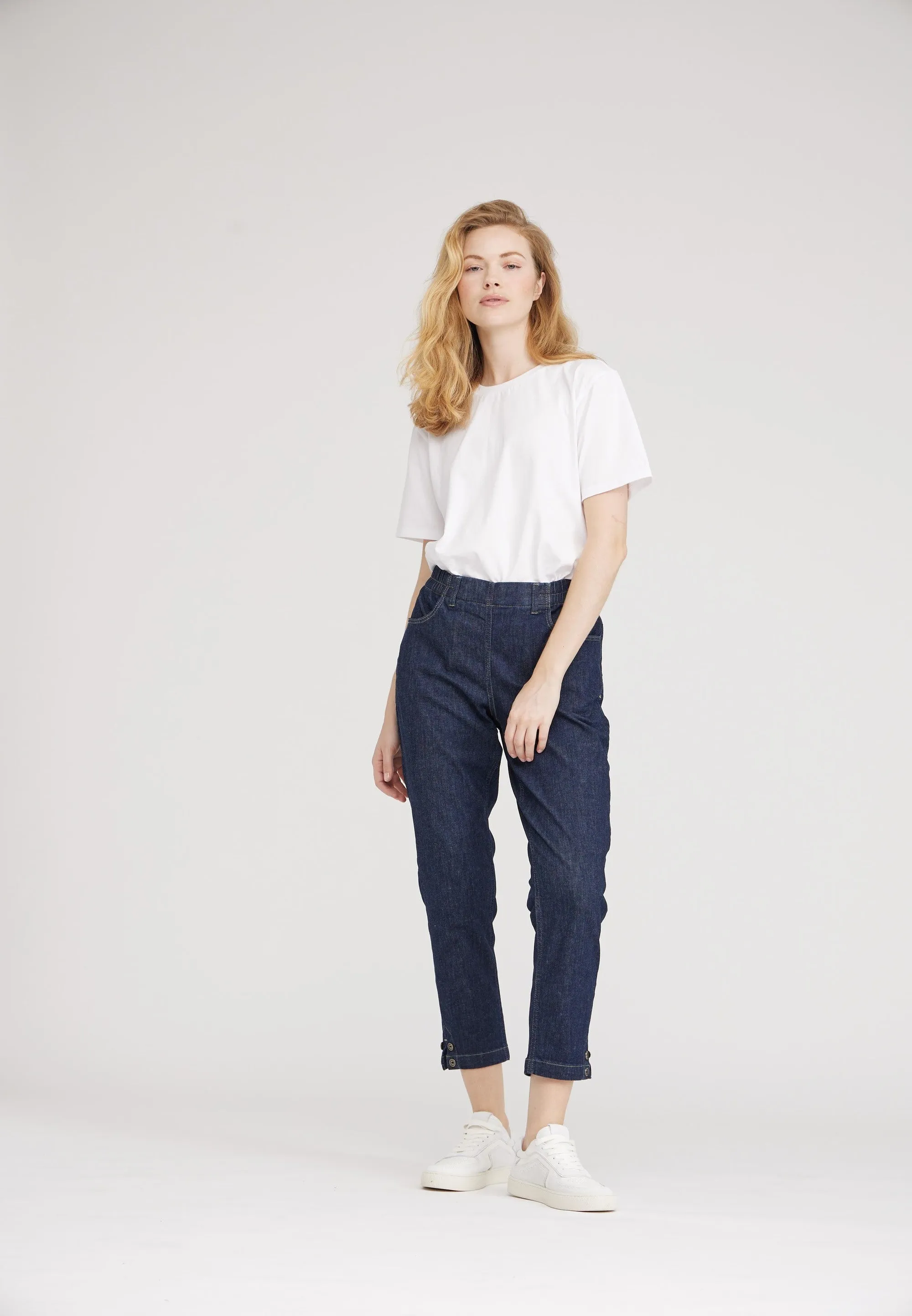Ellie Relaxed - Short Length - Dark Blue Denim