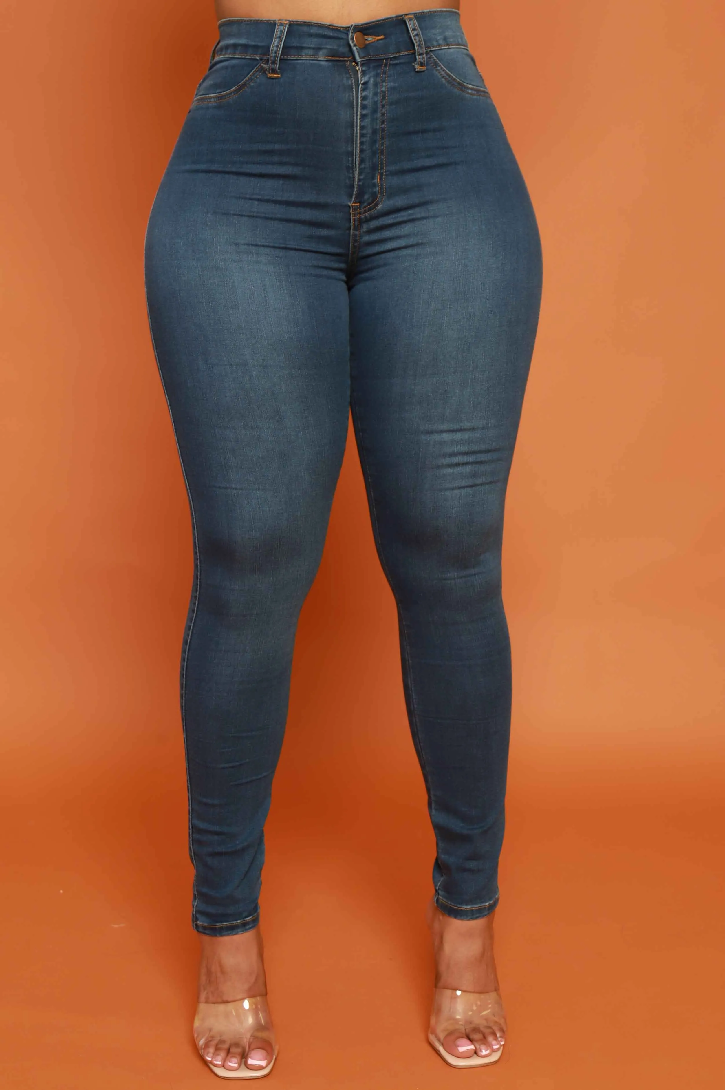 Every Morning Hourglass High Rise Stretchy Jeans - Medium Wash