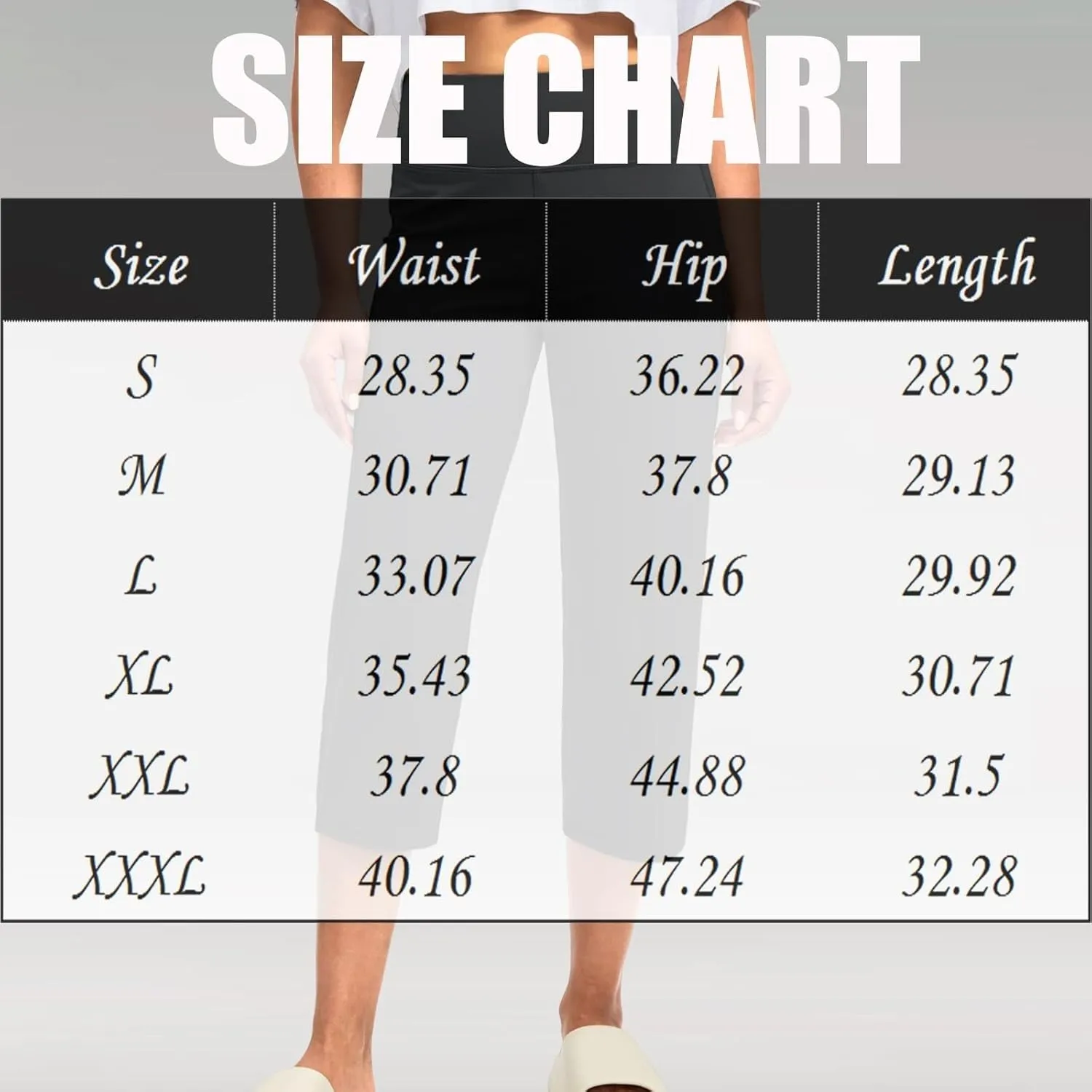 GOKKILRW Womens Casual Capri Pants Dress Yoga Capris Stretch Soft Gym Workout Crop Trousers Summer Straight Leg Office Slacks