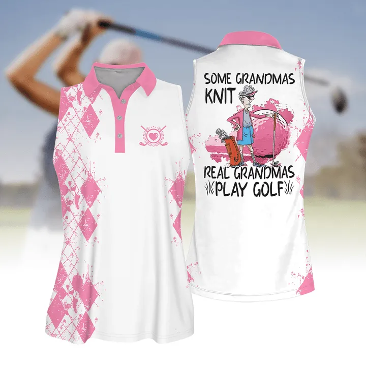 Golf Some Grandmas Knit Shirt Multicolor Sleeve Women Polo Shirt For Ladies Golf Shirt