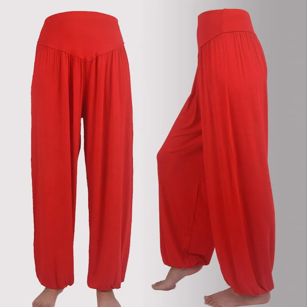 Harem Pants Women Modal Cotton Soft Yoga Pants for Sports Dance,Boho Plus Size Beach Pants Summer Baggy Joggers