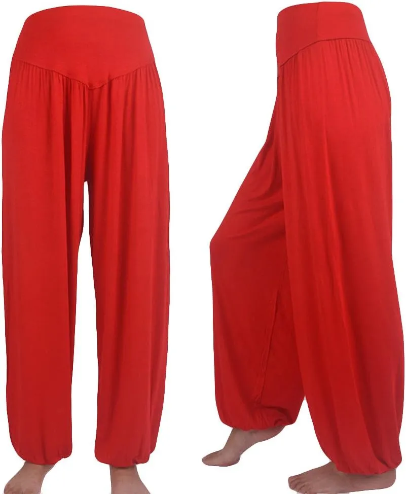 Harem Pants Women Modal Cotton Soft Yoga Pants for Sports Dance,Boho Plus Size Beach Pants Summer Baggy Joggers