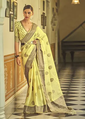 JENNA SOFT LINEN FESTIVE WEAR SAREE