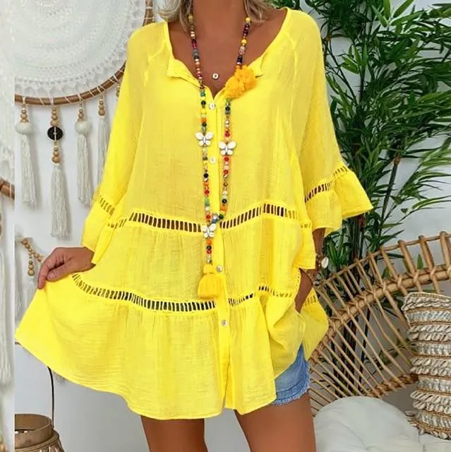 Journey Quarter Sleeve Boho Shirt
