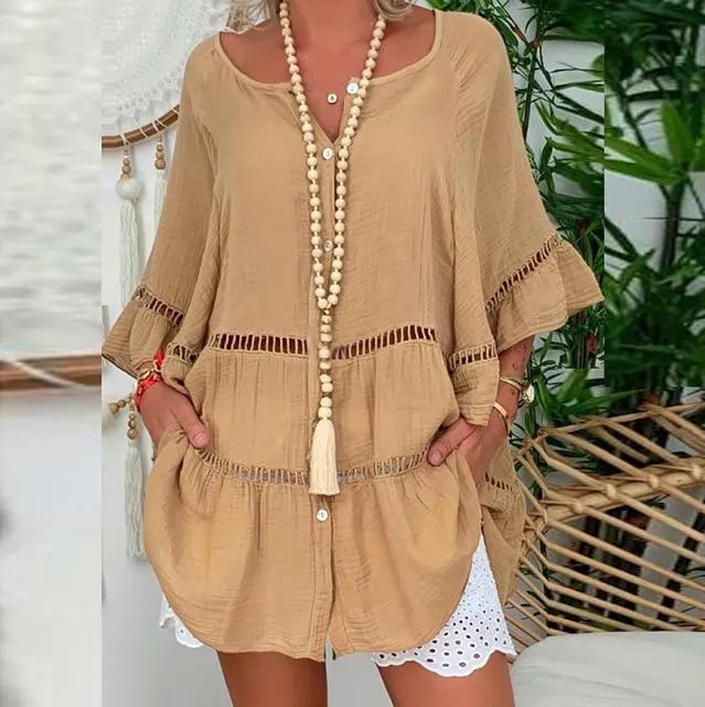 Journey Quarter Sleeve Boho Shirt