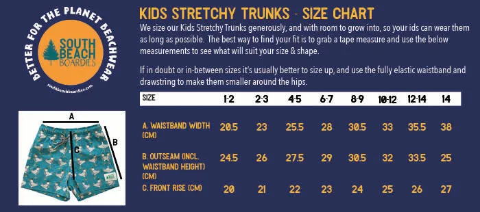 Kids Stretchy Trunks: Rays