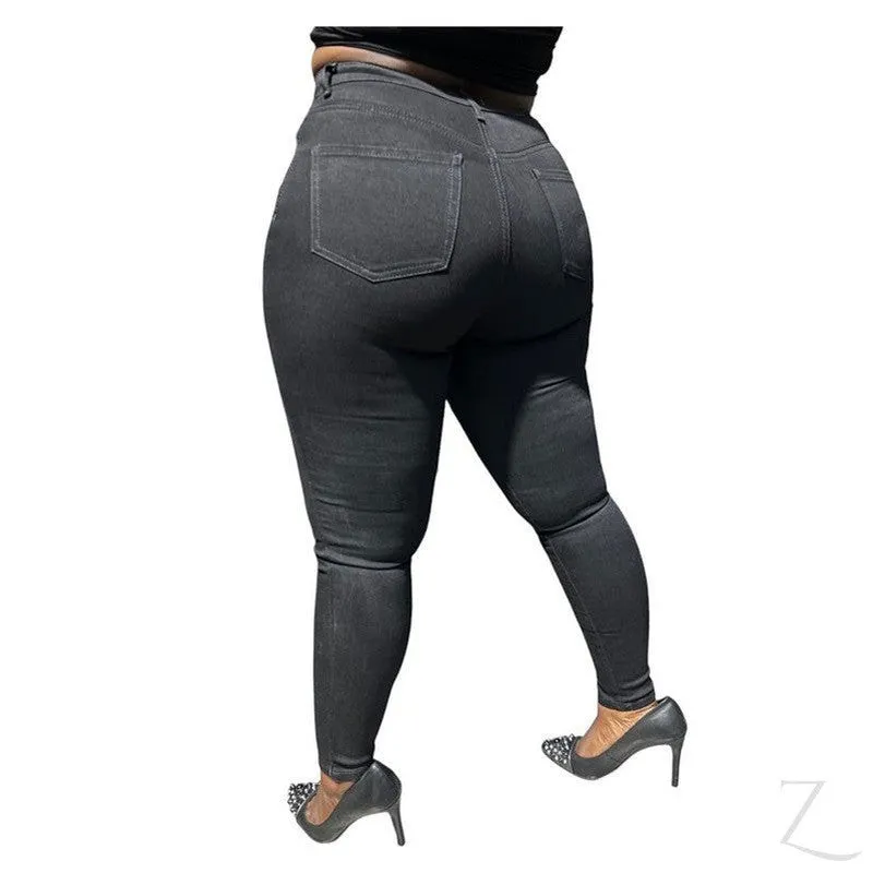 Ladies High Rise Super Stretchy Super Skinny Super Strong Denim Jeans | Plain | "Fele"