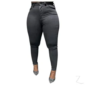 Ladies High Rise Super Stretchy Super Skinny Super Strong Denim Jeans | Plain | "Fele"