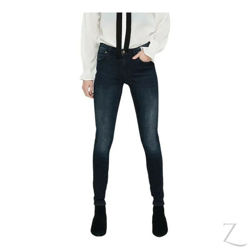 Ladies Super Stretchy Super Skinny Ankle Grazer Denim Jeans | Zip Detail | "Phela"