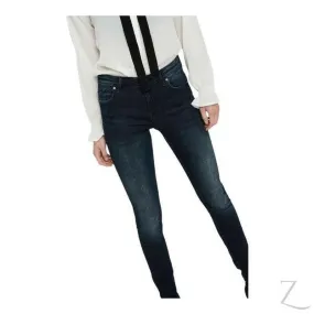 Ladies Super Stretchy Super Skinny Ankle Grazer Denim Jeans | Zip Detail | "Phela"