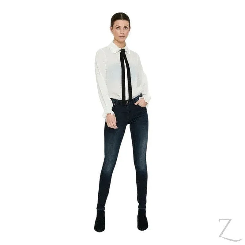 Ladies Super Stretchy Super Skinny Ankle Grazer Denim Jeans | Zip Detail | "Phela"