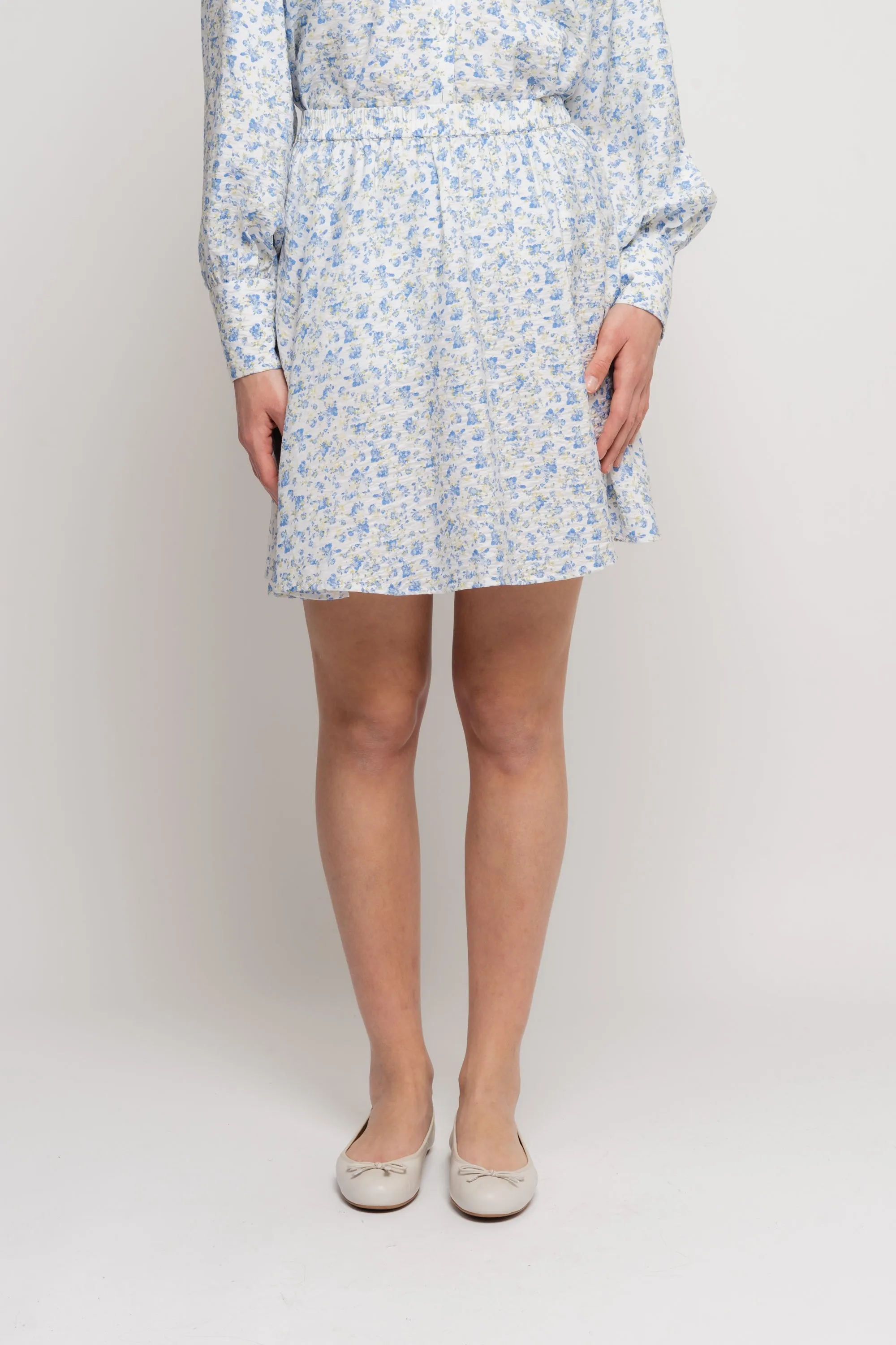 Laurelle Ladonna Skirt Aop - Chamb Blue Flw