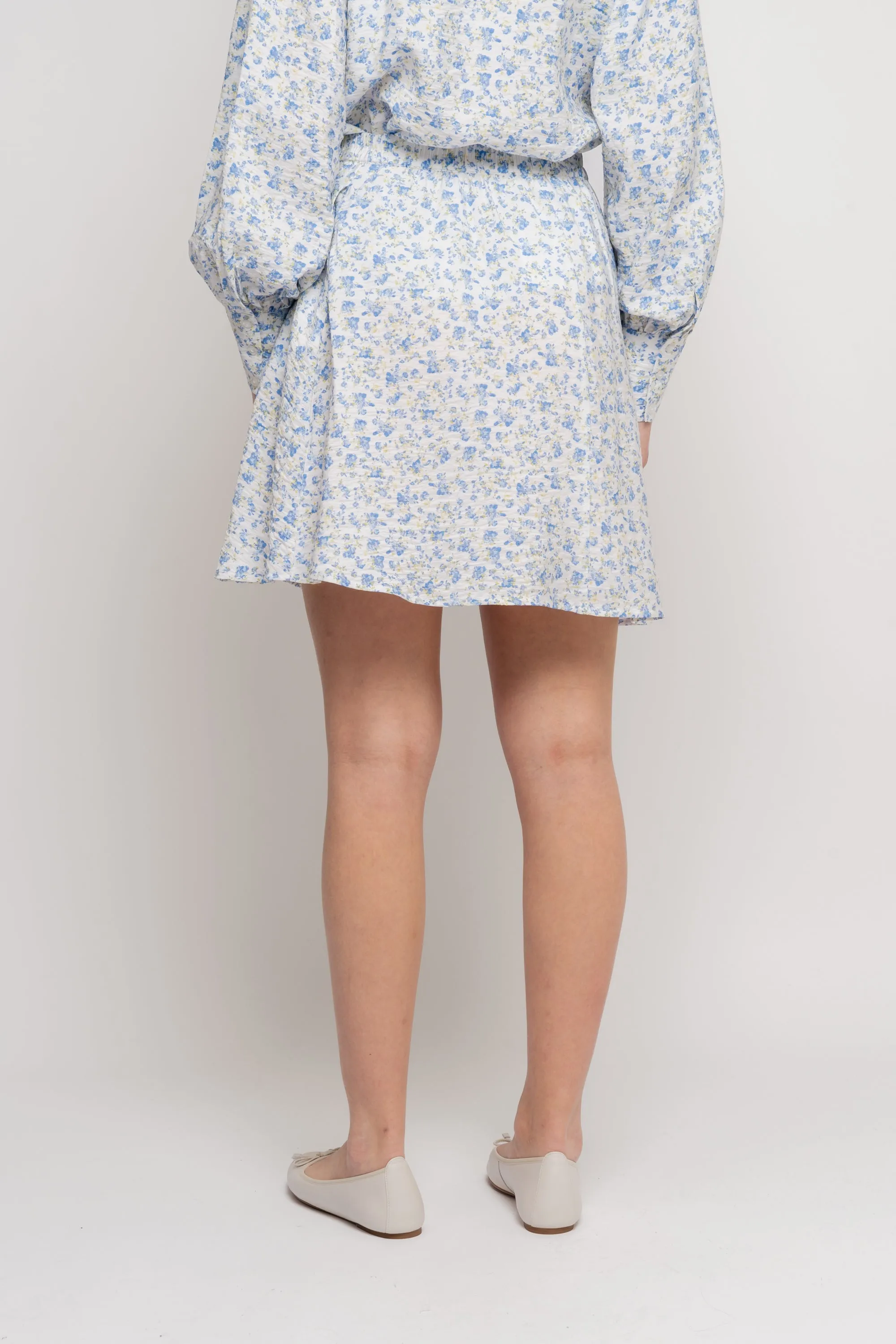 Laurelle Ladonna Skirt Aop - Chamb Blue Flw