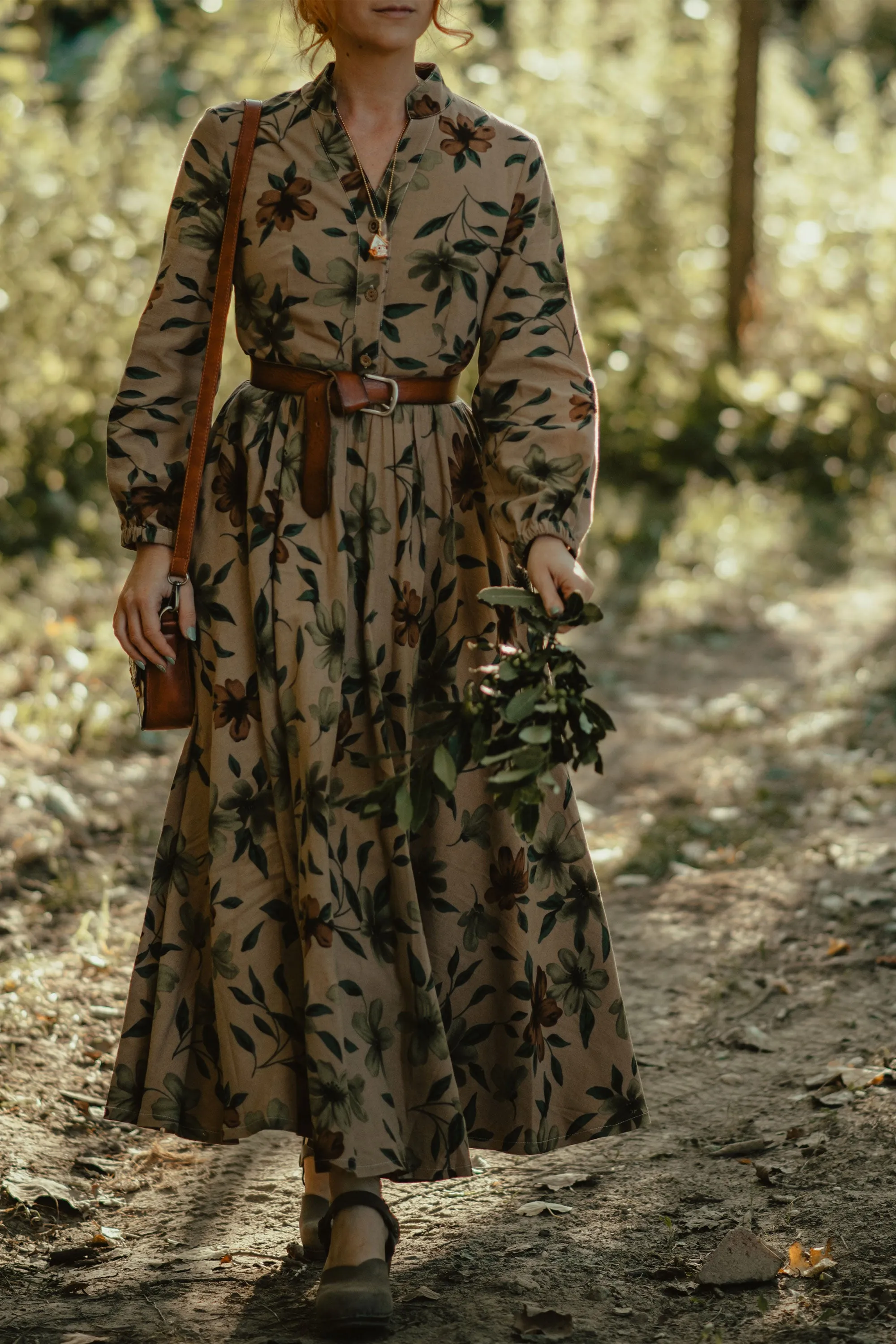 Long Floral Shirt Dress 3868