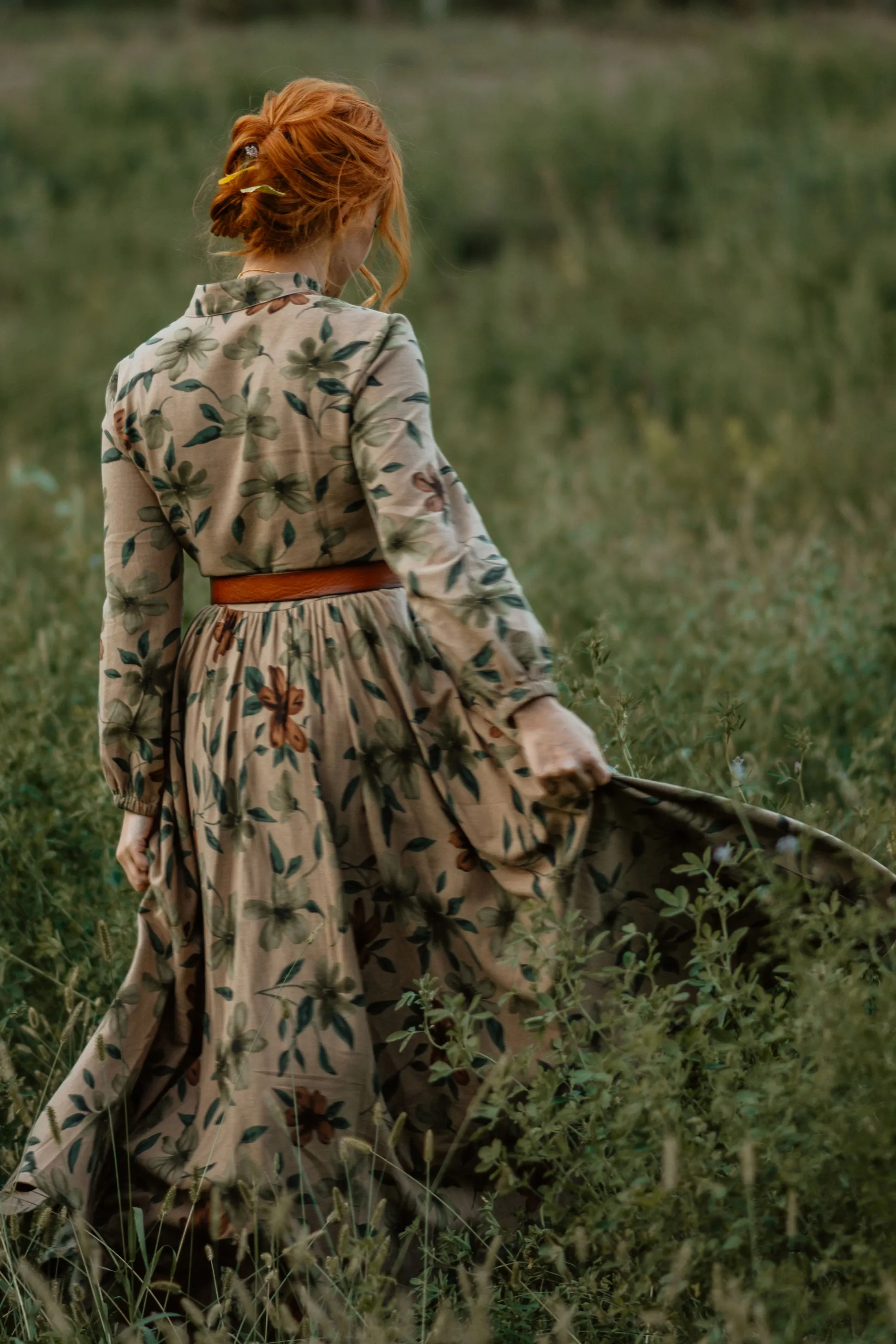 Long Floral Shirt Dress 3868