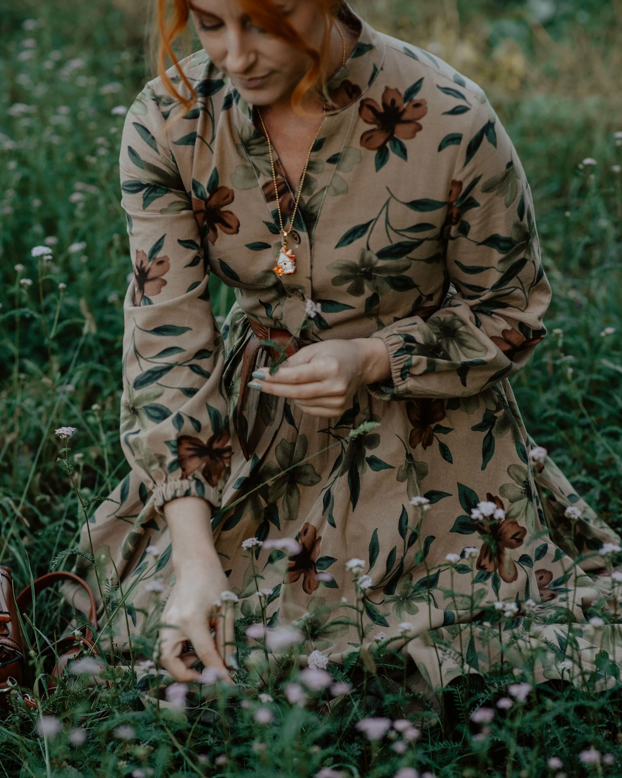 Long Floral Shirt Dress 3868