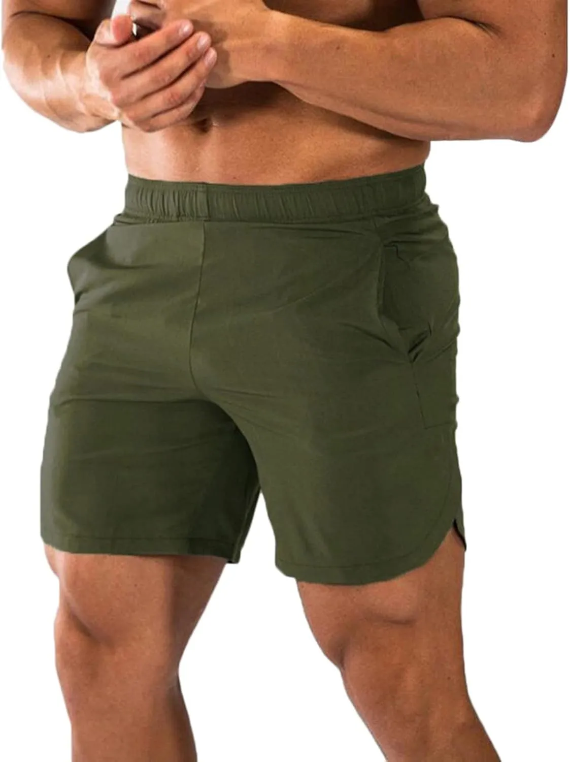 Men's Athletic Shorts Elastic Waist Quick Dry Breathable Comfortable Gym Workout Running Training Casual Sportswear