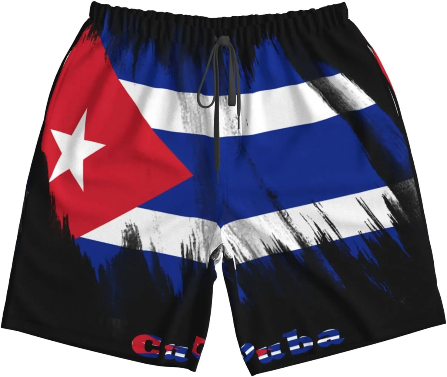 Men's Beach Shorts Drawstring Quick Dry Running Athletic Shorts Comfortable Loose Gym Shorts Swimsuit Pants with Pockets