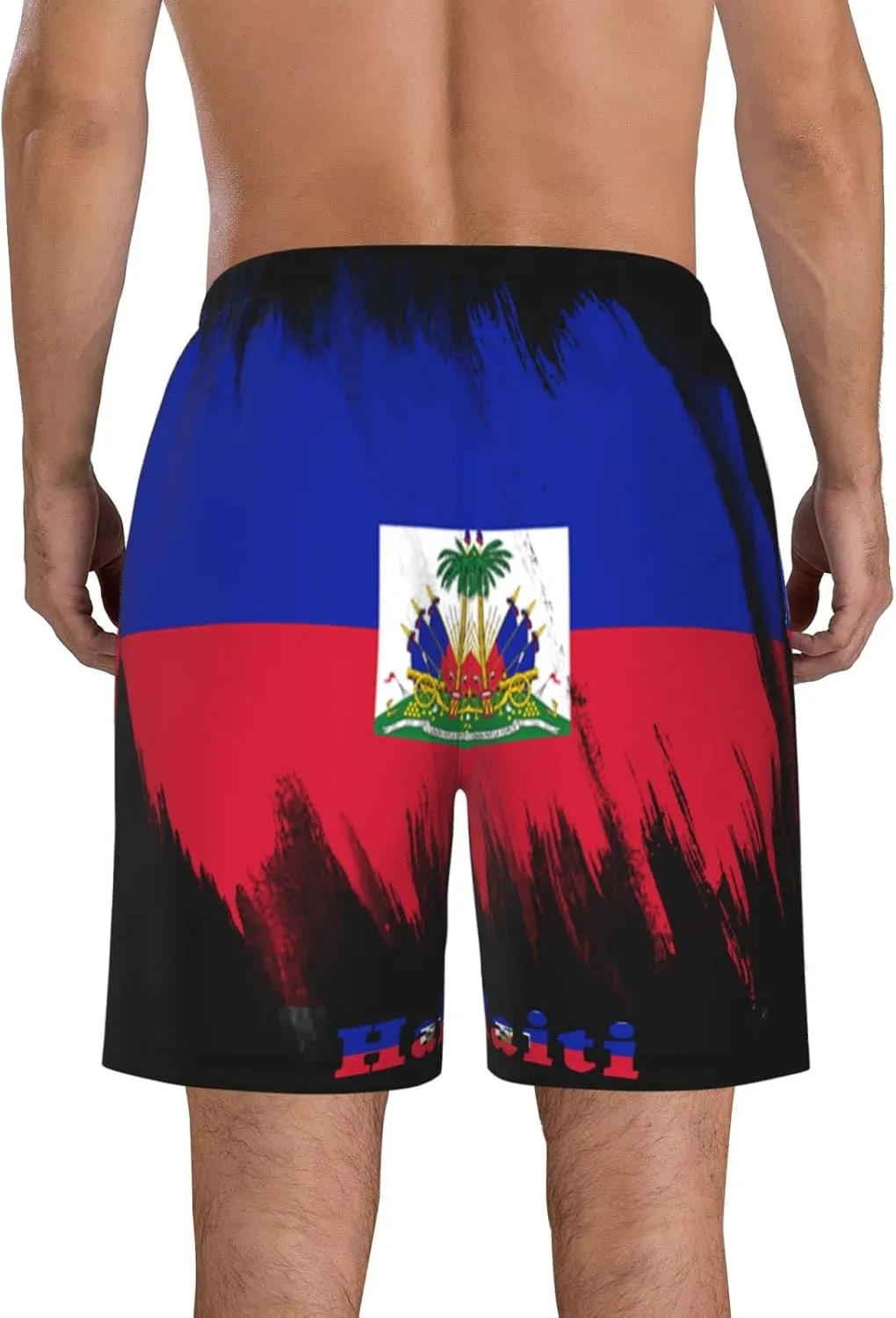 Men's Beach Shorts Drawstring Quick Dry Running Athletic Shorts Comfortable Loose Gym Shorts Swimsuit Pants with Pockets