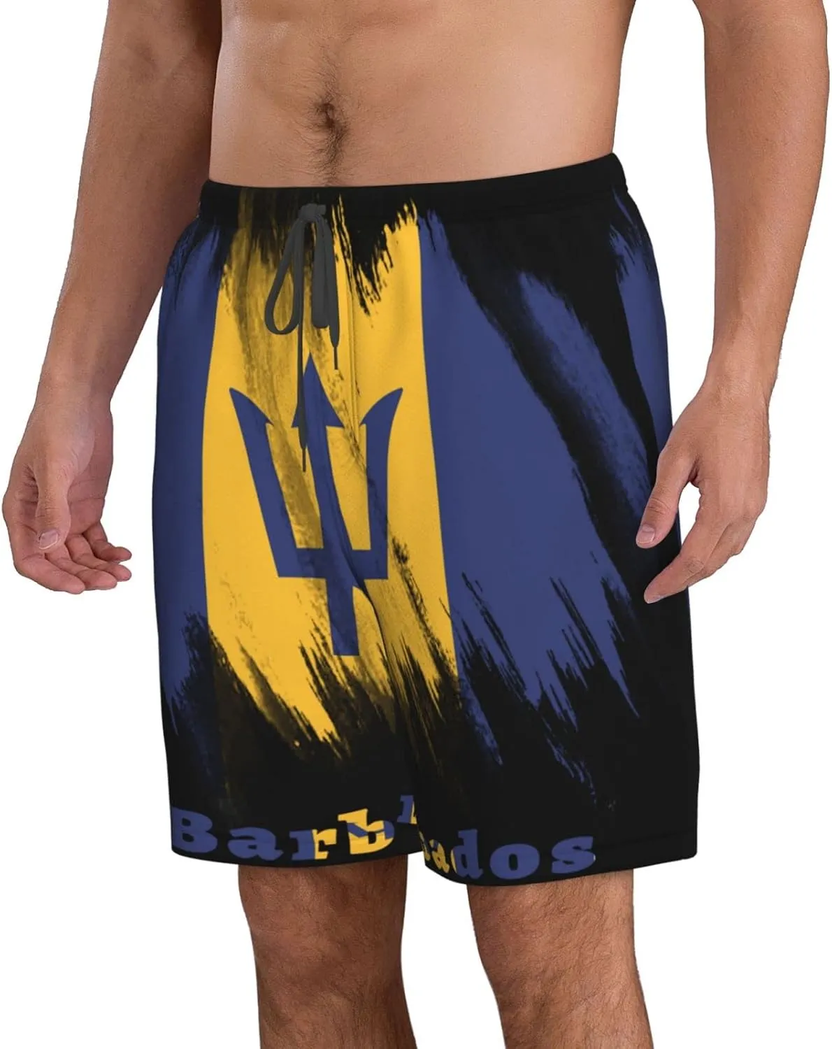 Men's Beach Shorts Drawstring Quick Dry Running Athletic Shorts Comfortable Loose Gym Shorts Swimsuit Pants with Pockets