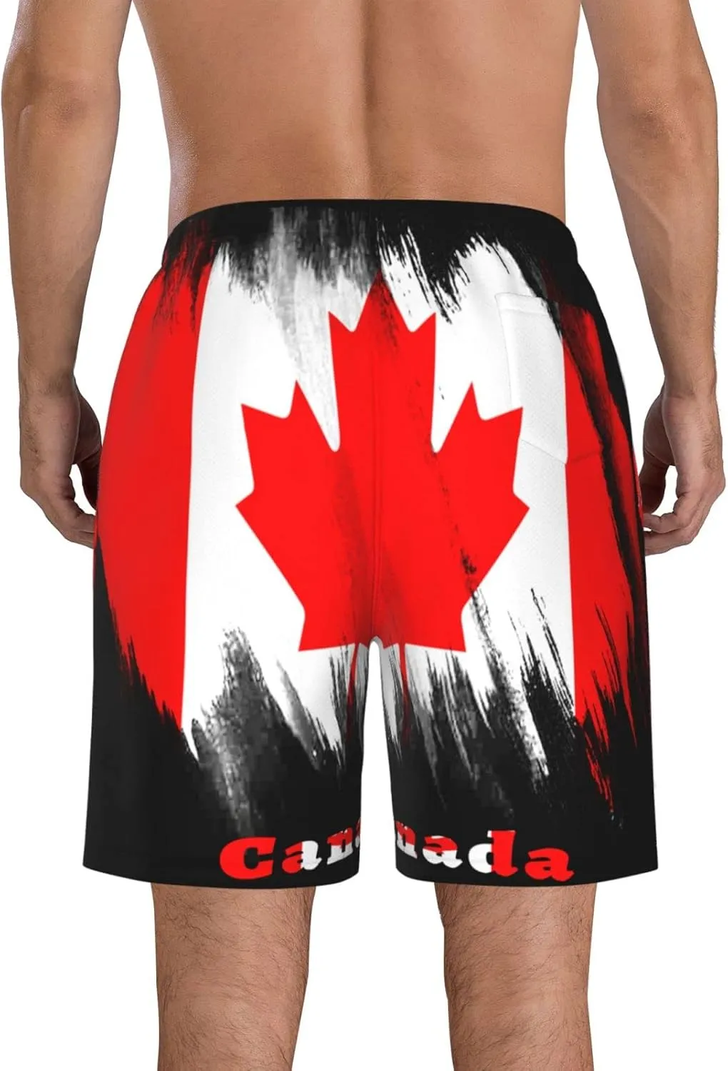 Men's Beach Shorts Drawstring Quick Dry Running Shorts Comfortable Loose Gym Shorts Swimsuit Pants with Pockets