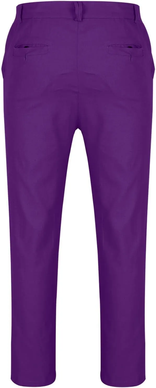 Men's Button Down Zip Trousers Casual Solid Color Slim Fit Straight Leg Pants Soft Lightweight Pants with Pockets