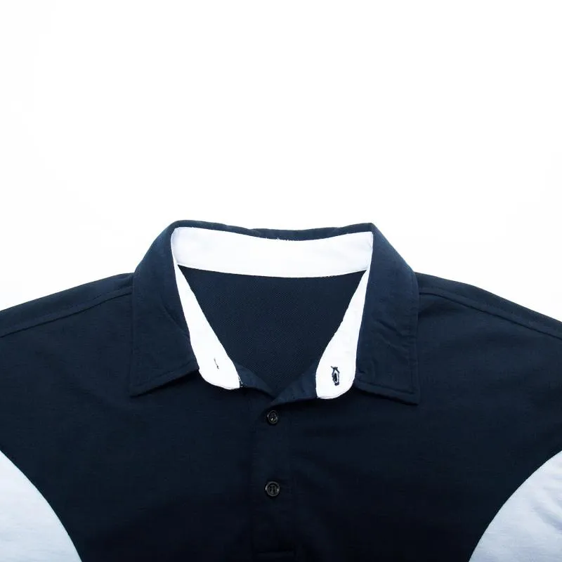 Men's Casual Cotton Patchwork Polo