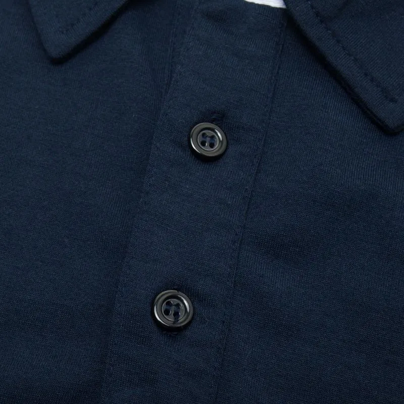 Men's Casual Cotton Patchwork Polo