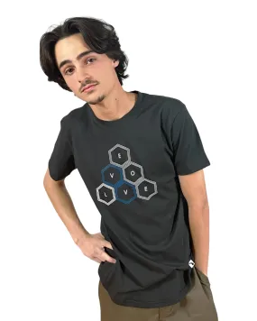 Men's Crew - Geo Pyramid -- Washed Black