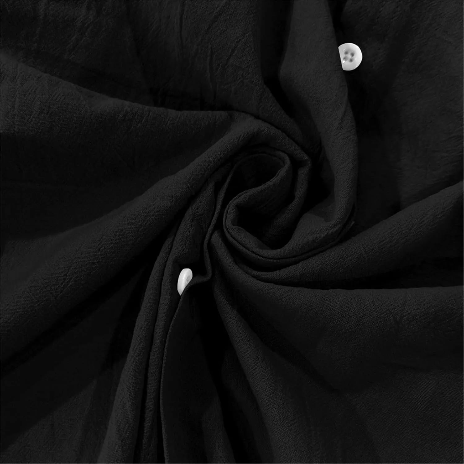 Men's Linen Shirts Long Sleeve Casual T-Shirt Stand Collar Breathable Top Summer Beach Shirt for Men
