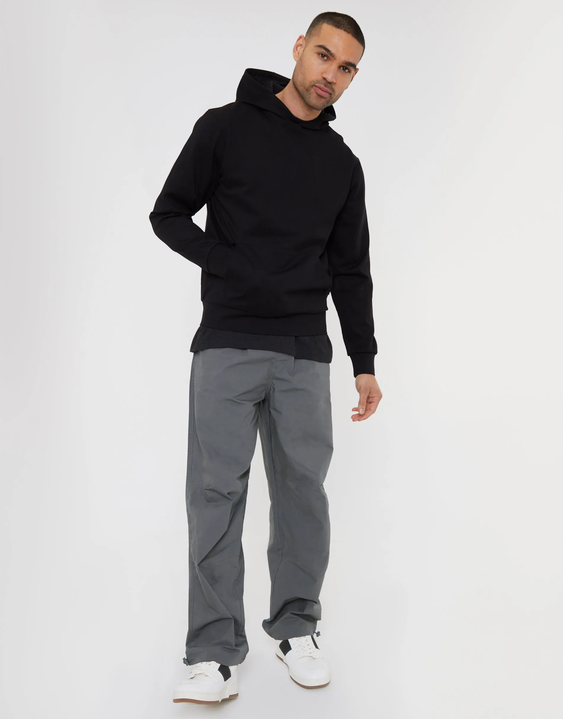 Men's Slate Relaxed Fit Jogger Style Cuffed Trousers