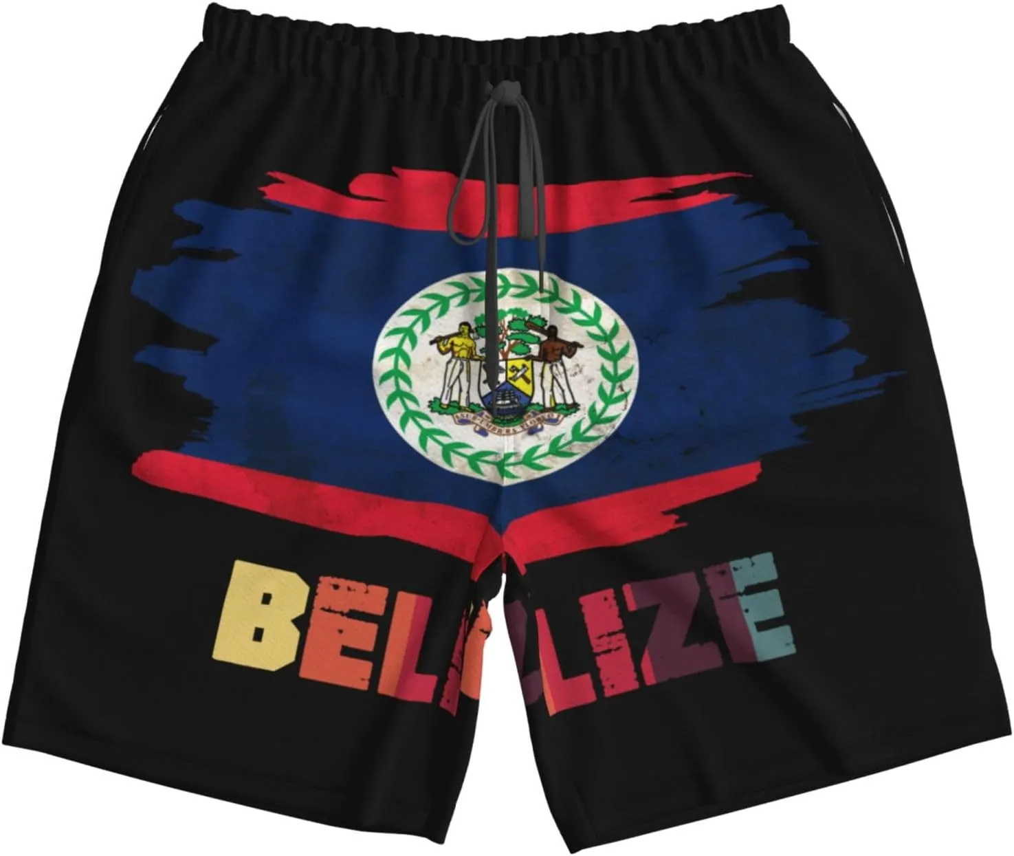 Men's Swim Trunks Beach Shorts Quick Dry Running Shorts Comfortable Loose Gym Shorts Swimsuit Pants with Pockets