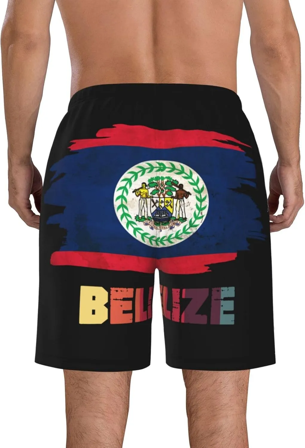 Men's Swim Trunks Beach Shorts Quick Dry Running Shorts Comfortable Loose Gym Shorts Swimsuit Pants with Pockets
