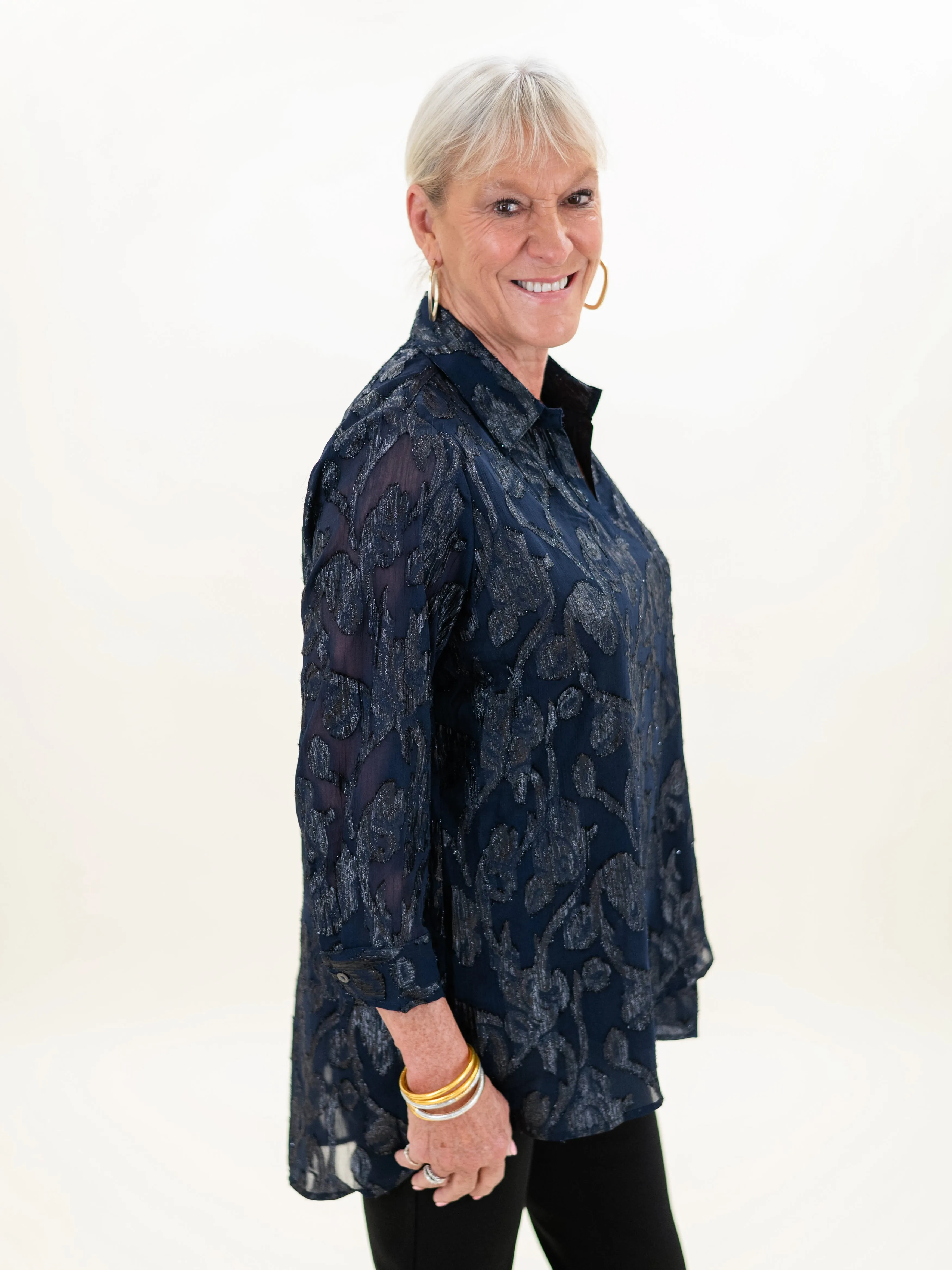 Midnight Floral Top by Boho Chic