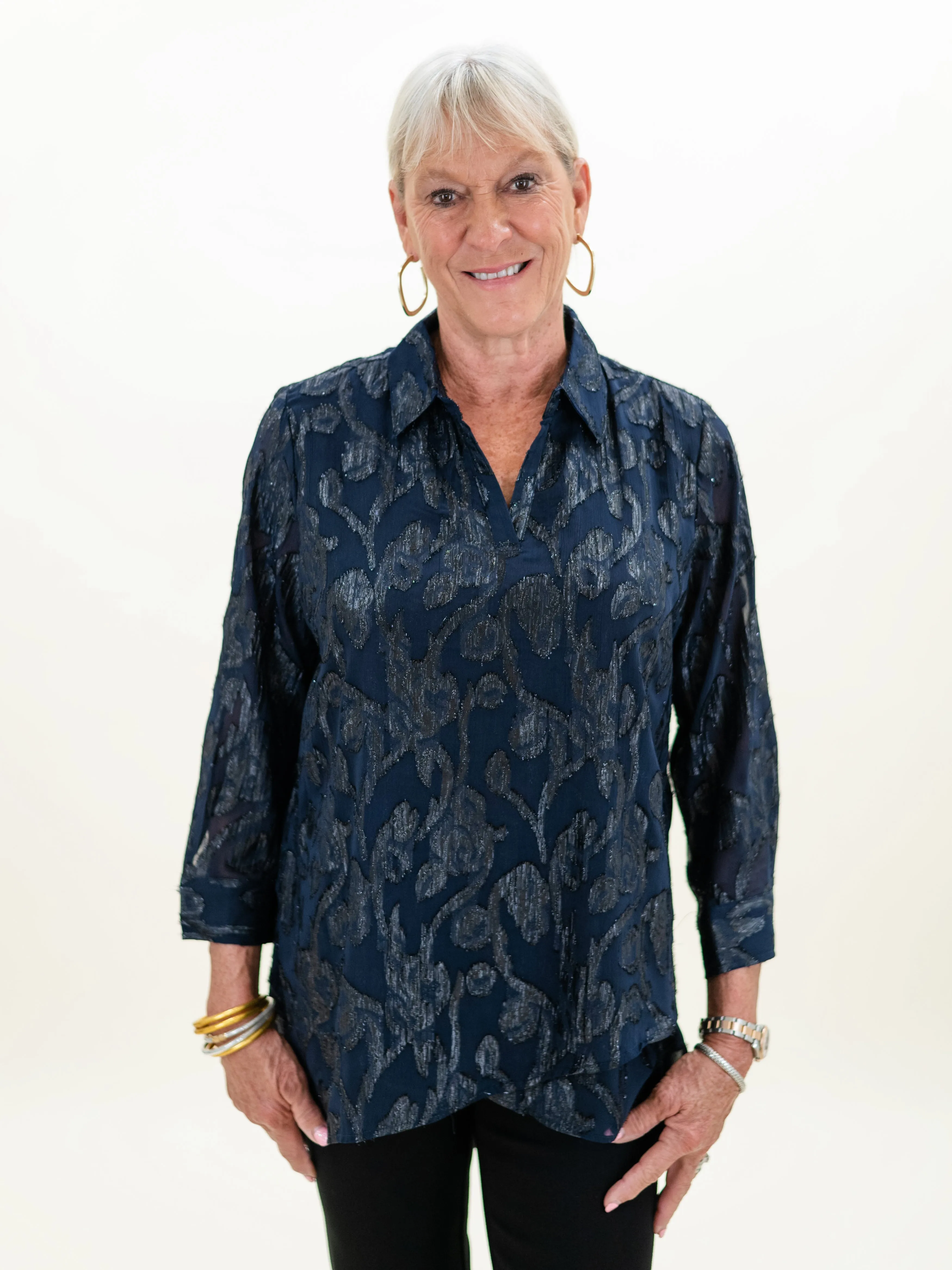 Midnight Floral Top by Boho Chic