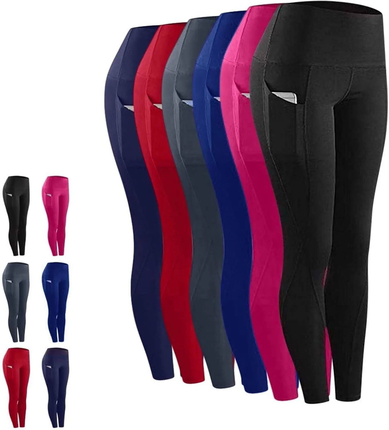 Mmoneyake Womens High Waist Yoga Pants High Waisted Tummy Control Workout Running Leggings Compression Buttery Soft Yoga Pant