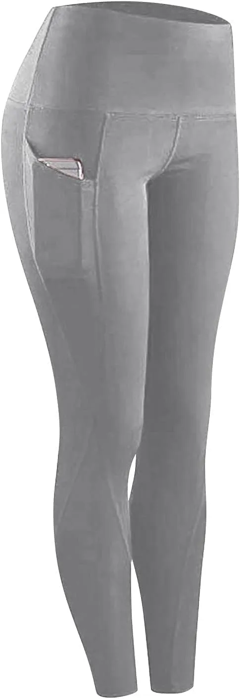 Mmoneyake Womens High Waist Yoga Pants High Waisted Tummy Control Workout Running Leggings Compression Buttery Soft Yoga Pant